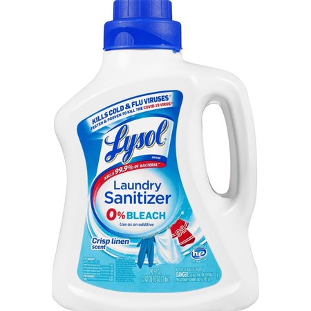 LYSOL Laundry Sanitizer, 90 fl oz (2.8 quart) Liquid, Crisp Linen, Blue RAC95872